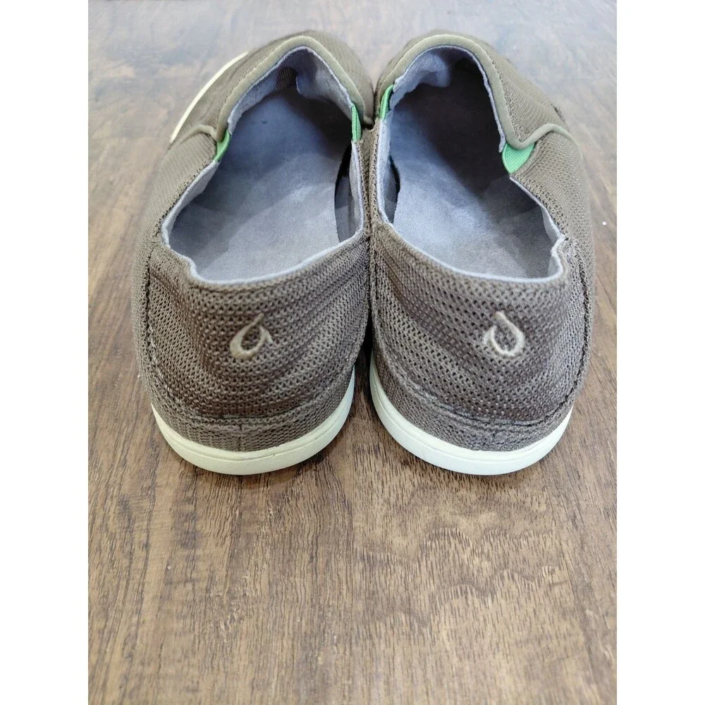 OluKai Nohea Mesh Slip On Men Size 9.5 US Light Brown Casual Shoes Sneakers